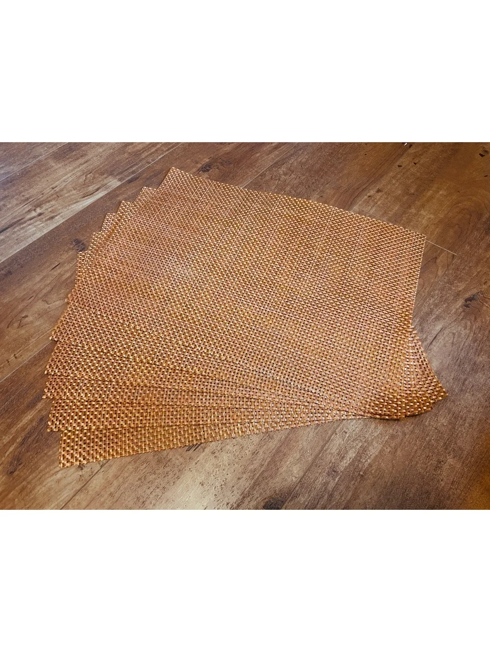 Set of 6 Woven Copper-Colored Placemats